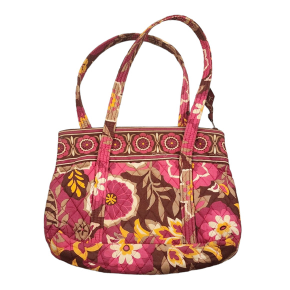 Vera Bradley Shoulder Purse/Handbag Morgan in Carnaby Pattern Retired Zip Closer - Picture 2 of 5